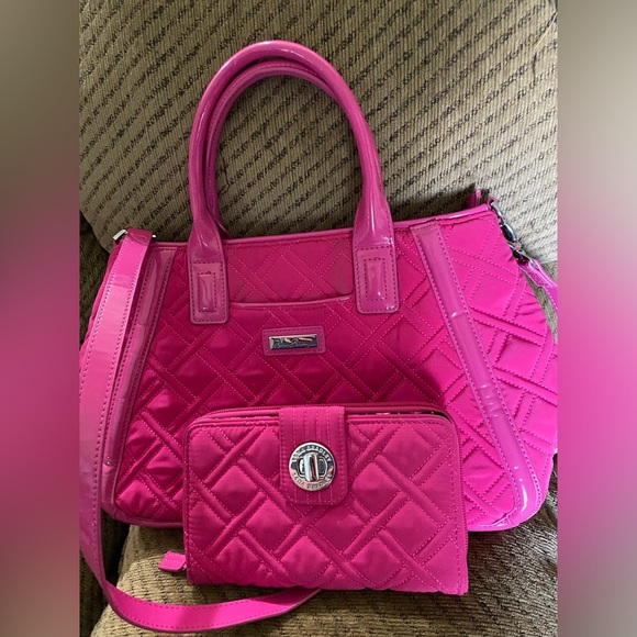 Vera Bradley pink satchel - Picture 3 of 8
